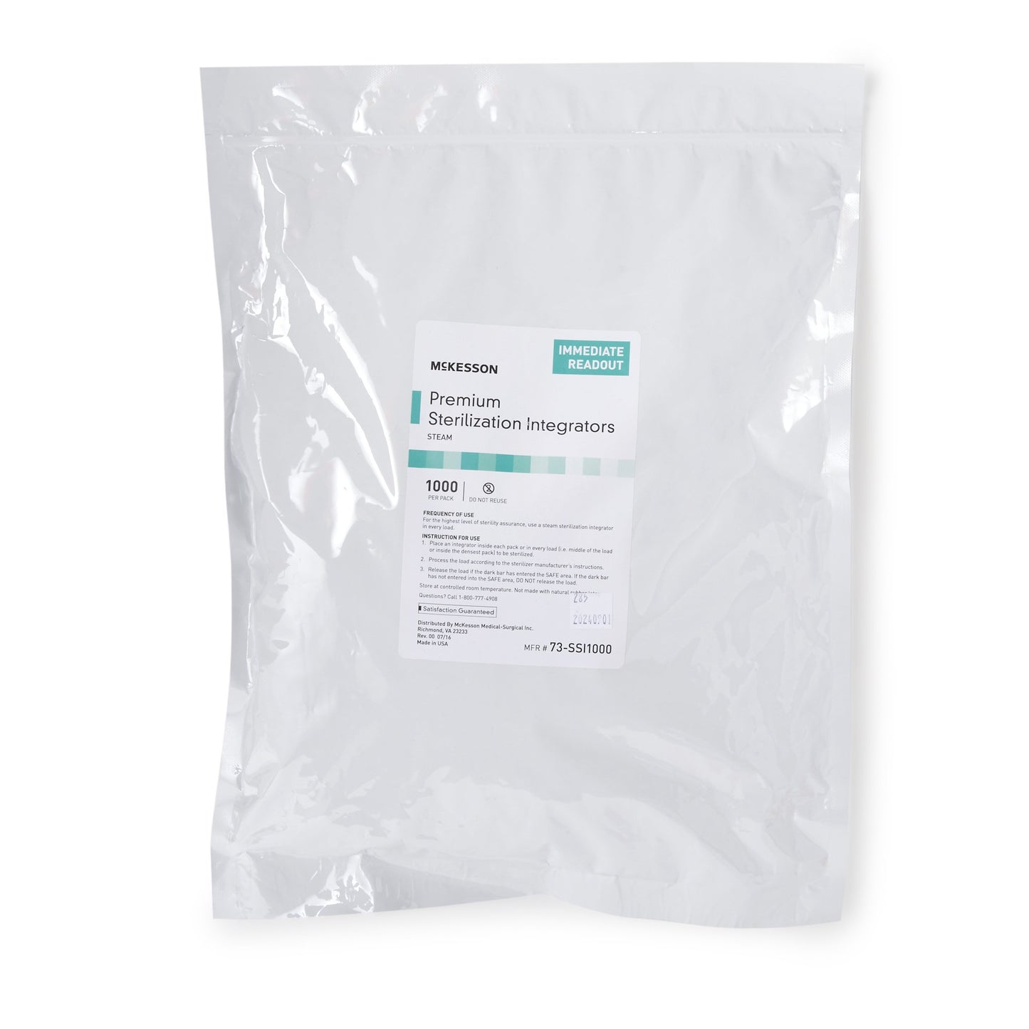 McKesson Sterilization Chemical Integrator Strip Steam 4 Inch Length (524537_CS)