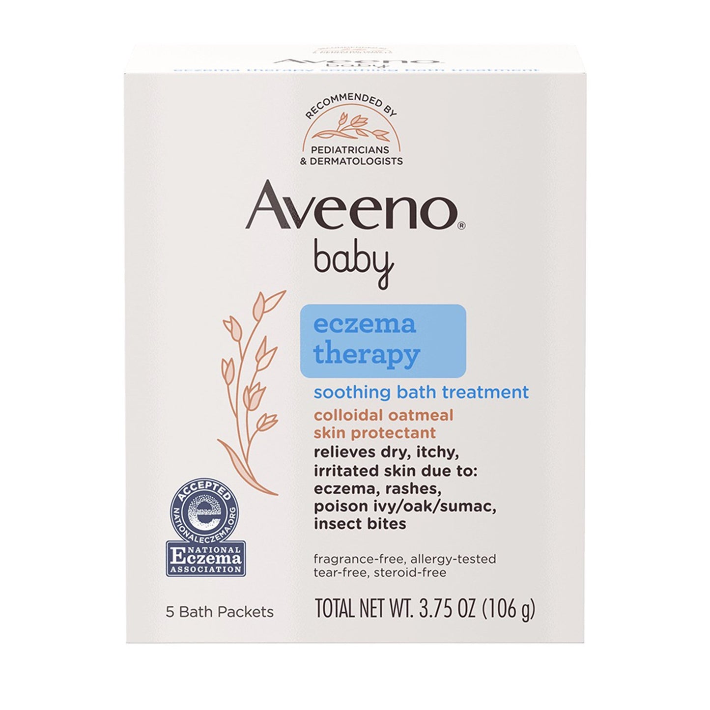 Aveeno® Baby Eczema Therapy Bath Additive 3.75 oz. Individual Packet Unscented Powder (1228798_BX)