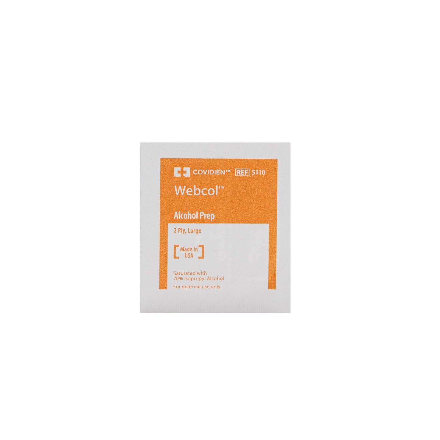 Webcol™ Alcohol Prep Pad 70% Strength Isopropyl Alcohol Individual Packet Large Sterile (188596_CS)
