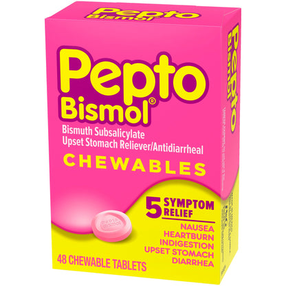 Pepto Bismol® Anti-Diarrheal 262 mg Strength Chewable Tablet 48 per Box (651062_BX)