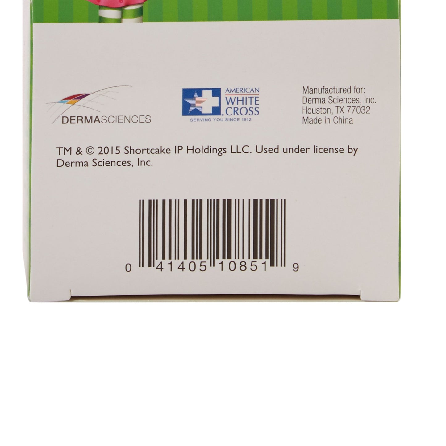 American® White Cross Stat Strip® Adhesive Strip 3/4 X 3 Inch Plastic Rectangle Kid Design (Strawberry Shortcake) Sterile (980580_CS)