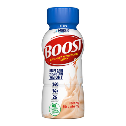 Boost Plus® Oral Supplement Creamy Strawberry Flavor Liquid 8 oz. Bottle (1211653_CS)