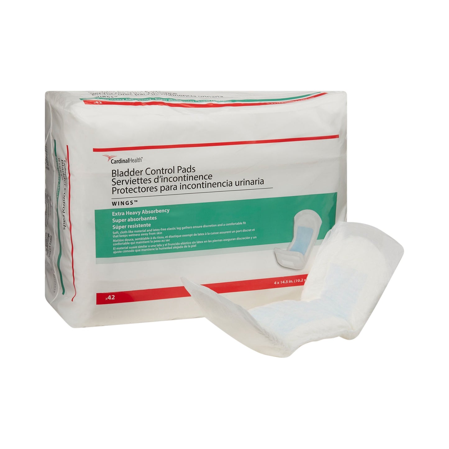 Sure Care™ Bladder Control Pad 4 X 14-1/2 Inch Heavy Absorbency Polymer Core One Size Fits Most (731683_CS)