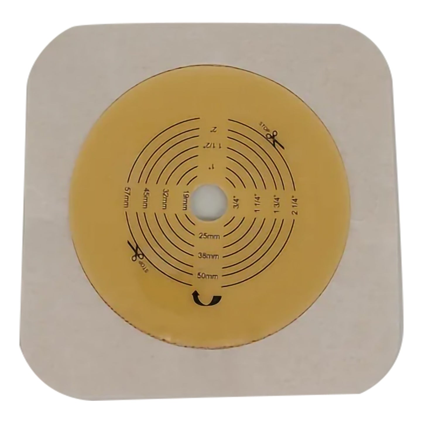 Safe n Simple™ Ostomy Barrier Trim to Fit, Standard Wear Flexible Tape 70 mm Flange Up to 2-1/4 Inch Opening 5 X 5 Inch (1245143_BX)