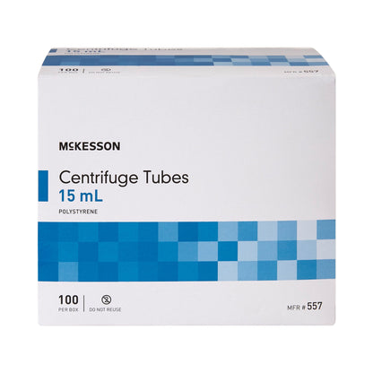 McKesson Brand Centrifuge Tube Plain 15 mL Without Closure Polystyrene Tube (877110_CS)