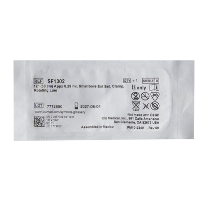 ICU IV Extension Set Small Bore 12 Inch Tubing (1136469_CS)