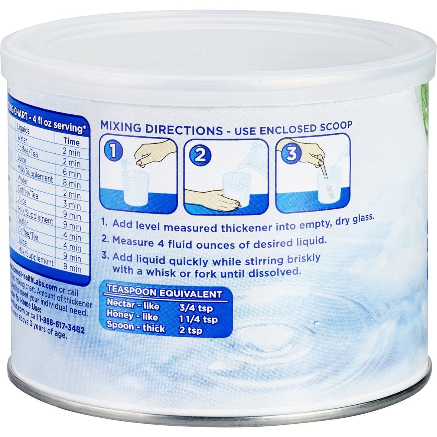 Thick & Easy® Clear Food and Beverage Thickener 4.4 oz. Canister Unflavored Powder IDDSI Level 2 Mildly Thick (1045473_CS)
