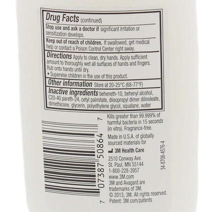 3M™ Avagard™ D Hand Sanitizer 3 oz. Ethyl Alcohol Gel Bottle (406350_EA)