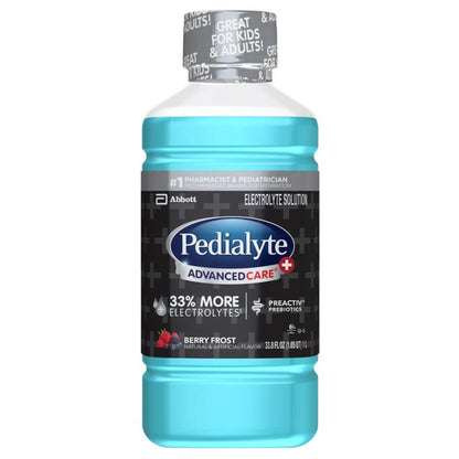 Pedialyte® AdvancedCare™ Plus Oral Electrolyte Solution Berry Frost Flavor 33.8 oz. Electrolyte (1129053_CS)