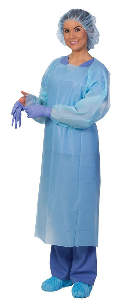 Premier Pro™ Protective Procedure Gown One Size Fits Most Blue NonSterile Not Rated Disposable (1061273_BX)
