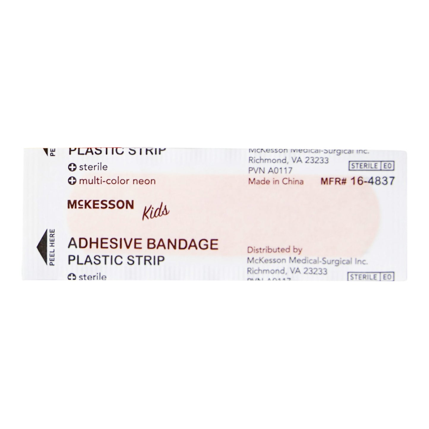 McKesson Kids™ Adhesive Strip 3/4 X 3 Inch Plastic Rectangle Neon Sterile (1055592_CS)