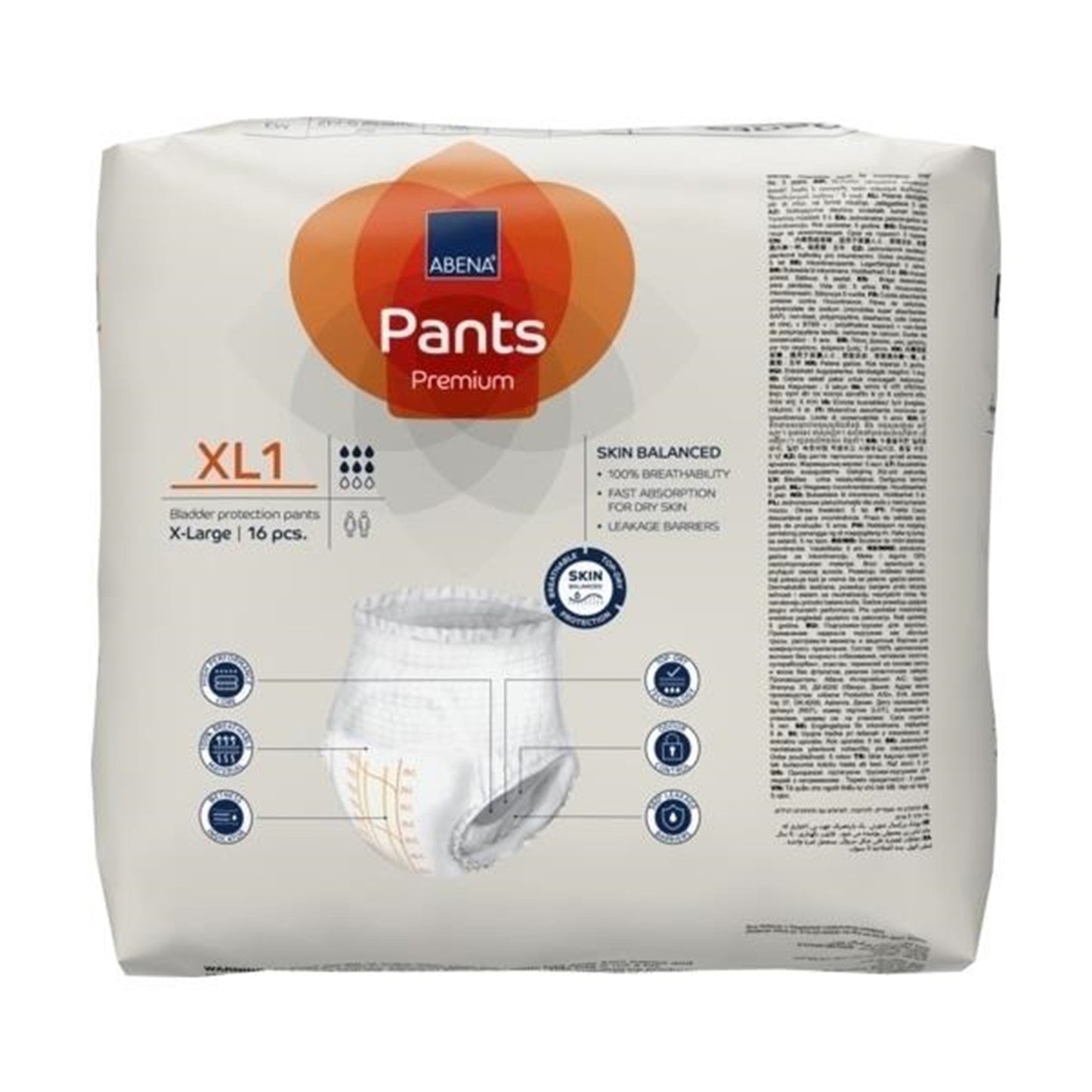 Abena® Premium Pants XL1 Unisex Adult Absorbent Underwear Pull On with Tear Away Seams X-Large Disposable Heavy Absorbency (1218236_PK)