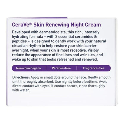 CeraVe® Skin Renewing Night Cream Facial Moisturizer 1.7 oz. Jar Unscented Cream (1253468_EA)