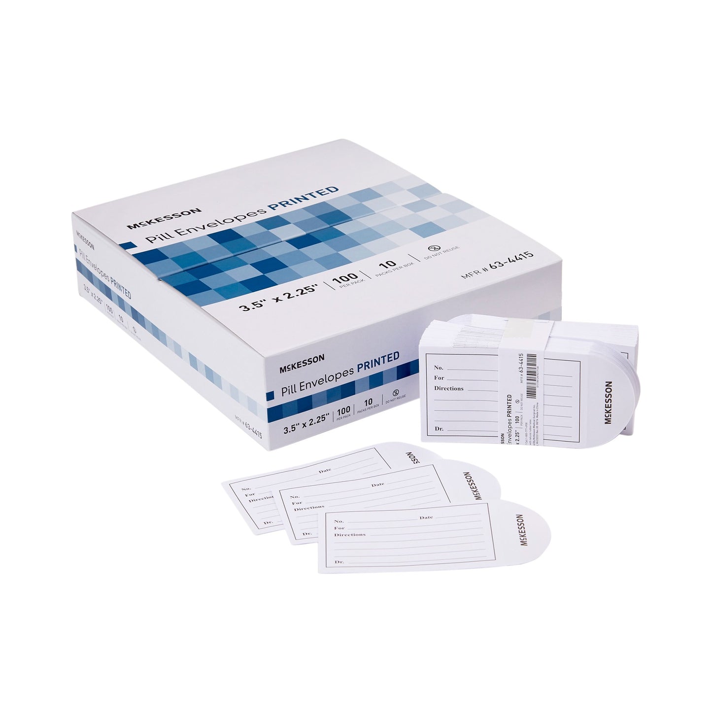 McKesson Medication Envelope White 2-1/4 X 3-1/2 Inch (624665_PK)