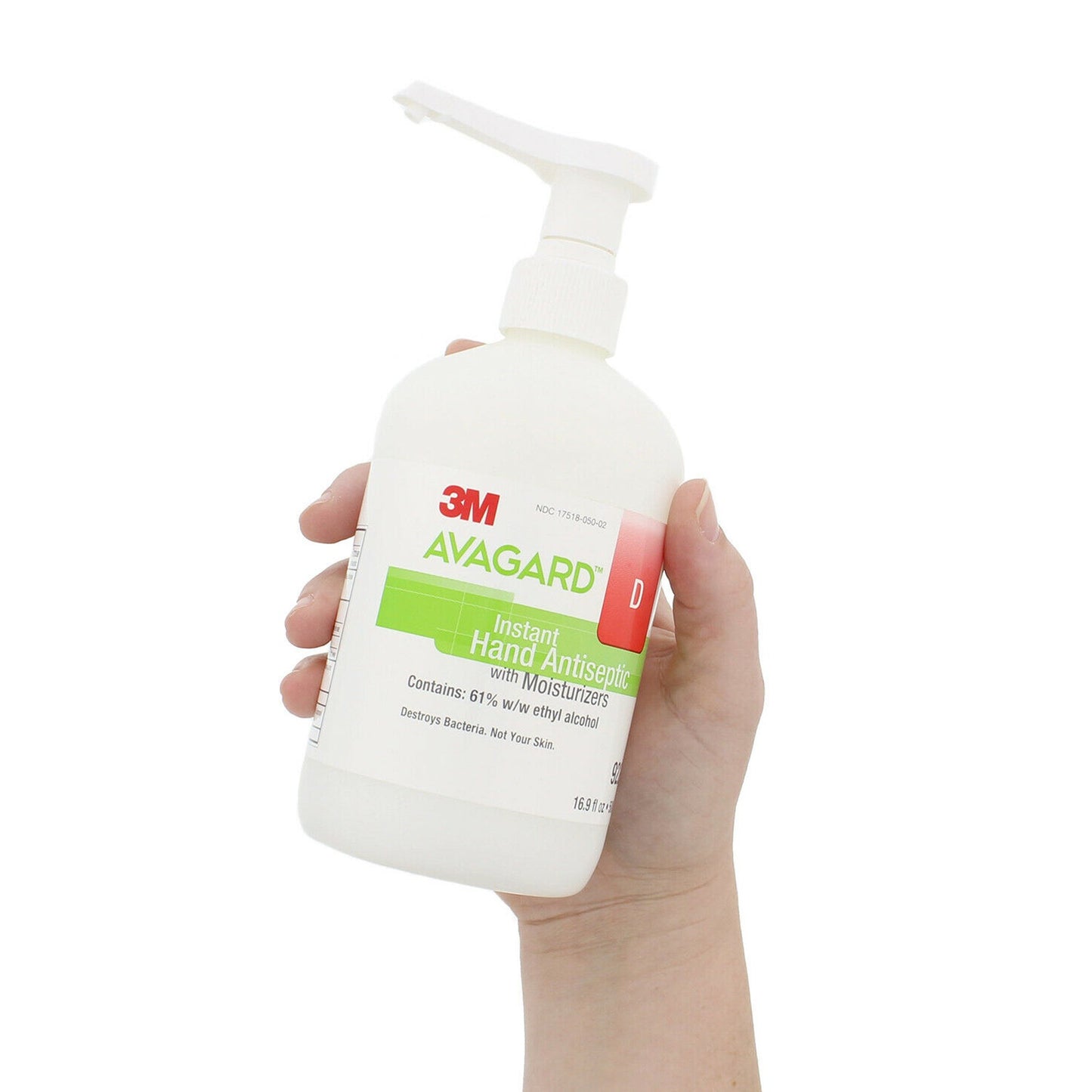 3M™ Avagard™ D Hand Sanitizer 16 oz. Ethyl Alcohol Gel Pump Bottle (406351_EA)