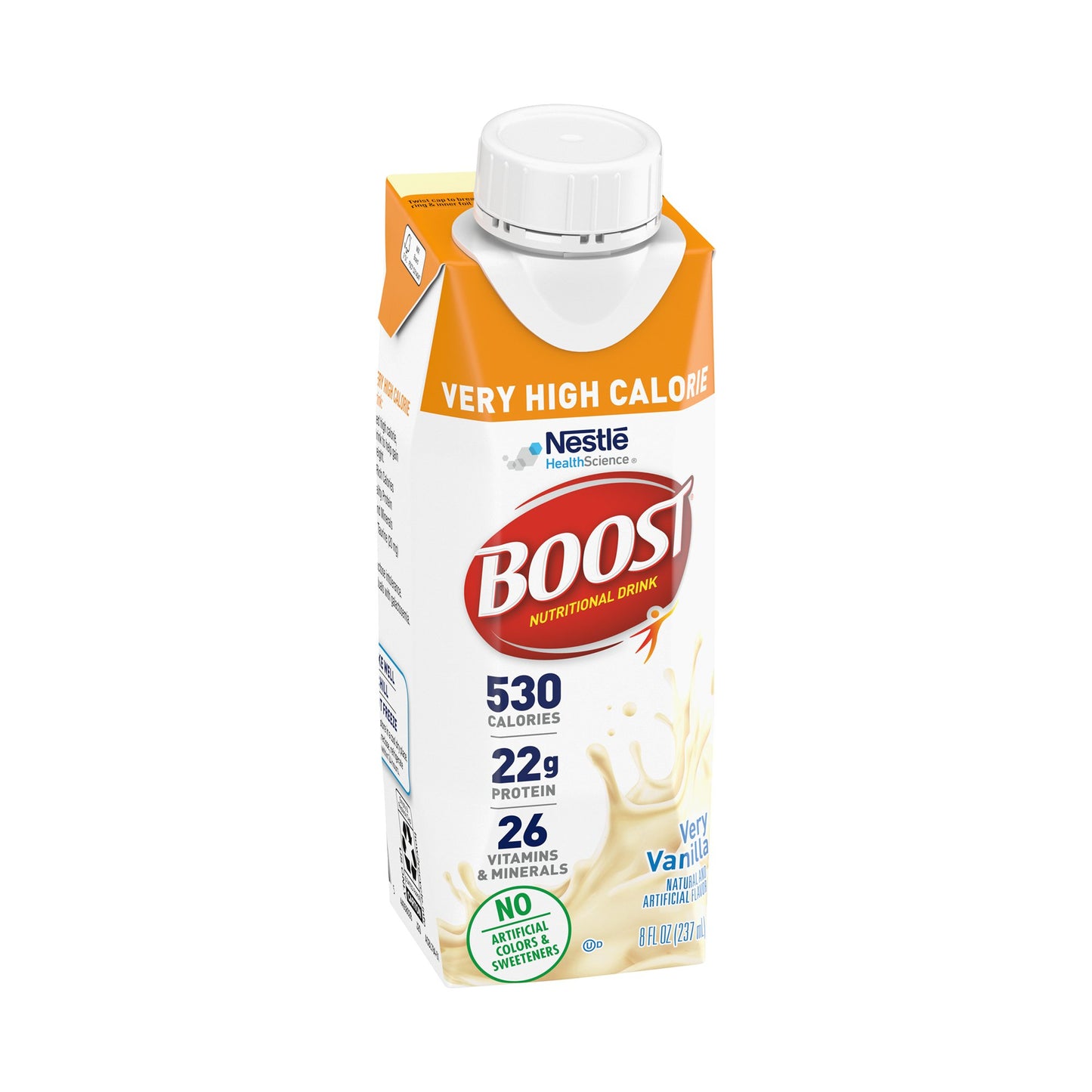 Boost® Very High Calorie Oral Supplement Very Vanilla Flavor Liquid 8 oz. Reclosable Carton (1178522_EA)