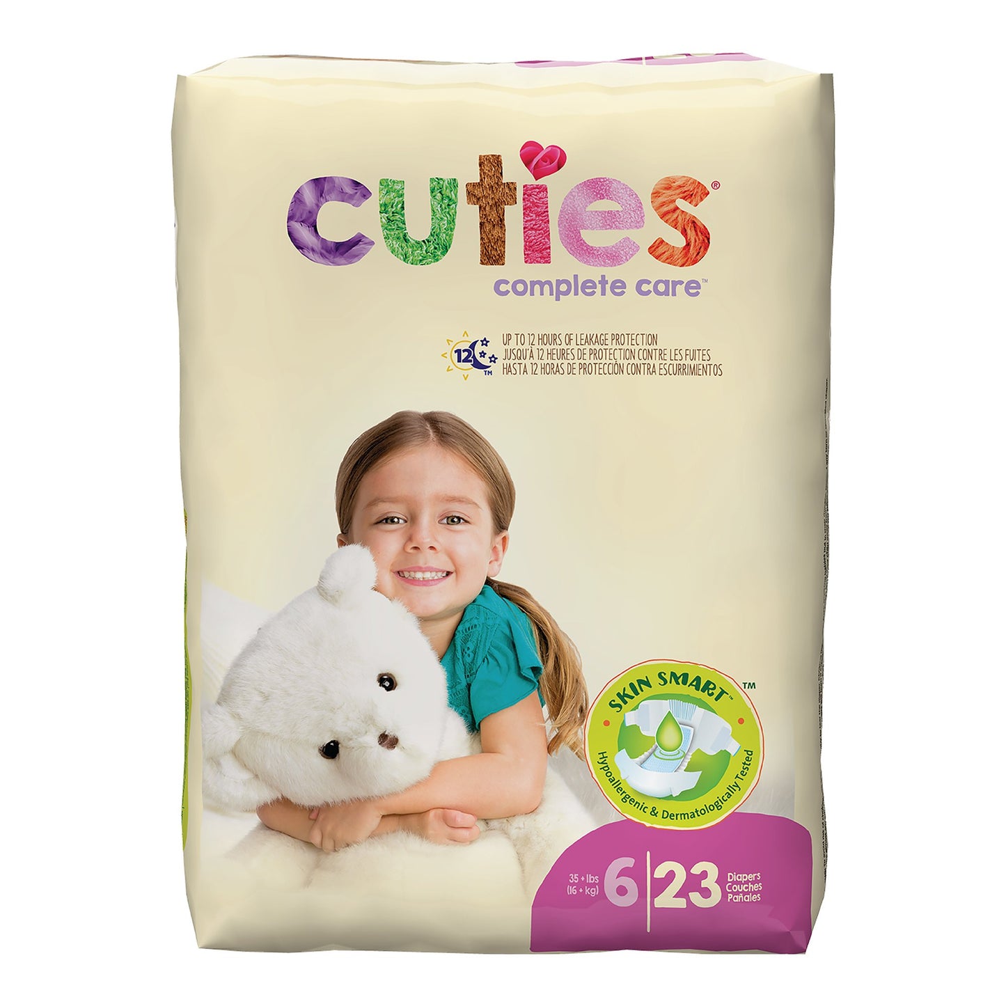 Cuties® Complete Care Unisex Baby Diaper Size 6 Disposable Heavy Absorbency (763396_PK)