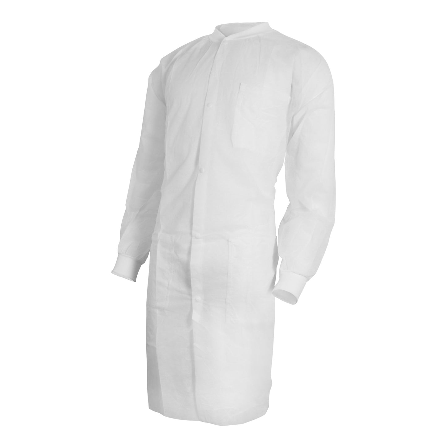 McKesson Lab Coat White Small / Medium Knee Length Spunbond Polypropylene Disposable (1207906_CS)