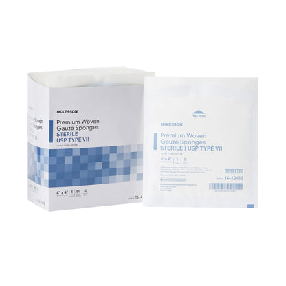 McKesson Gauze Sponge 4 X 4 Inch 12-Ply Sterile 1 per Pack (446049_EA)