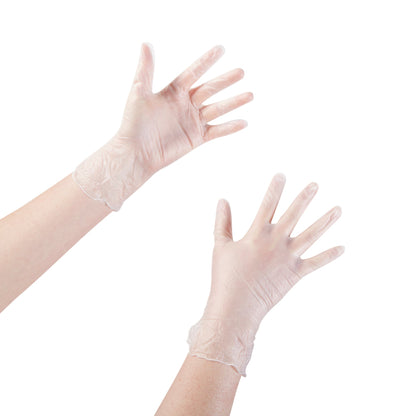 McKesson Exam Glove Small NonSterile Vinyl Standard Cuff Length Smooth Clear Not Rated (832681_BX)