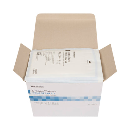 McKesson General Purpose Drape Poly Lined Towel Drape 18 W X 26 L Inch Sterile (65923_CS)