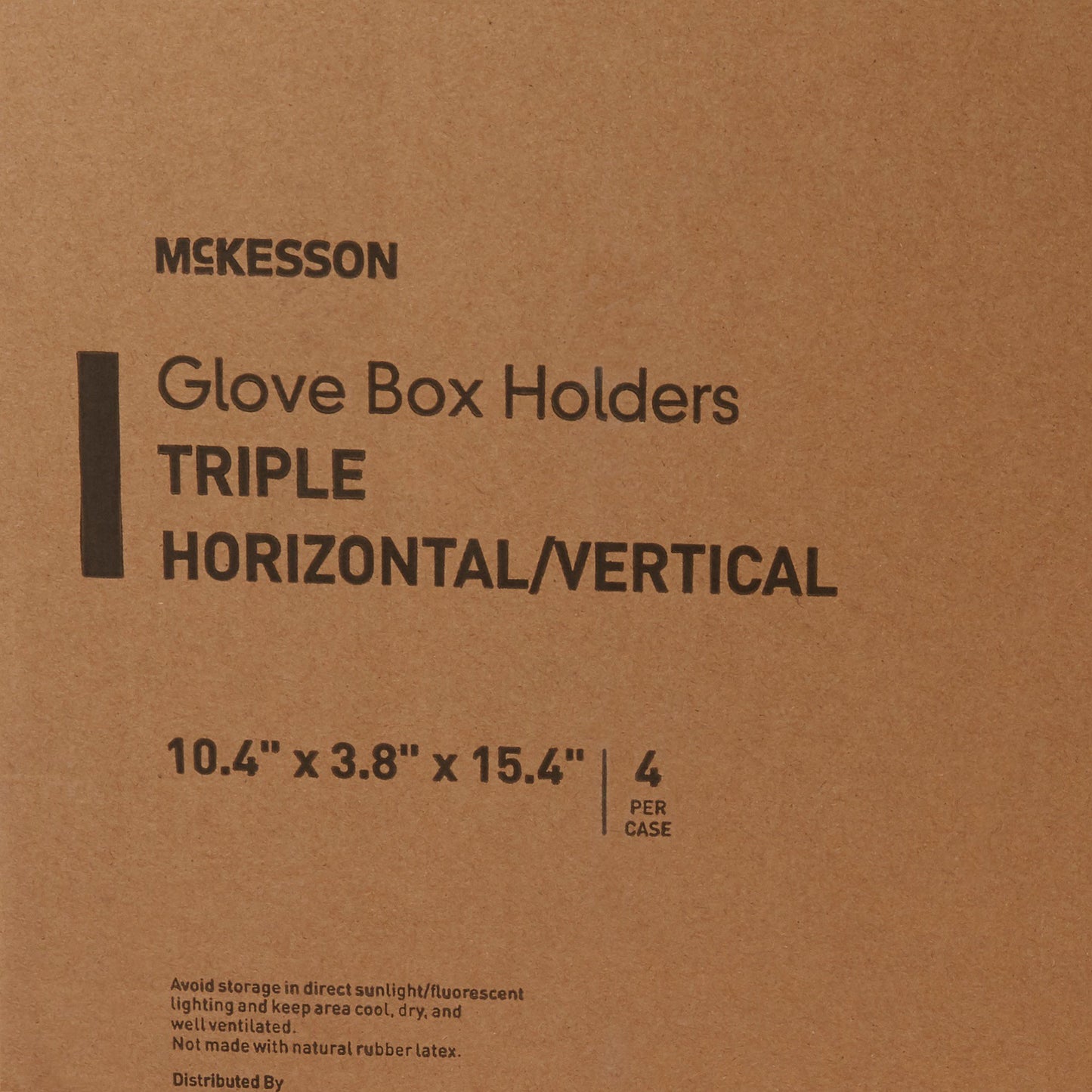 McKesson Glove Box Holder Horizontal or Vertical Mounted 3-Box Capacity Clear 3-1/8 X 10-1/4 X 15-1/4 Inch Plastic (519596_EA)