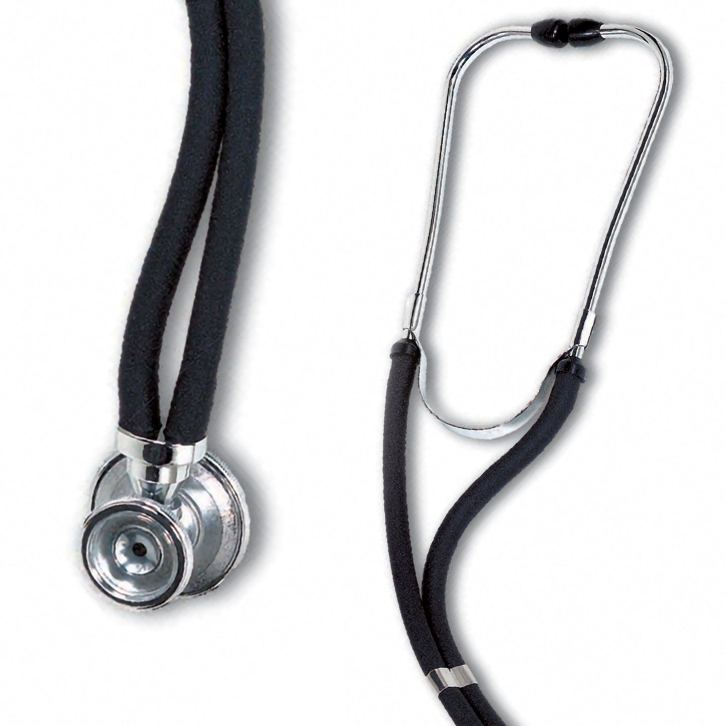 W.A. Baum Sprague Stethoscope Black 2-Tube 30 Inch Tube Double Sided Chestpiece (709505_EA)