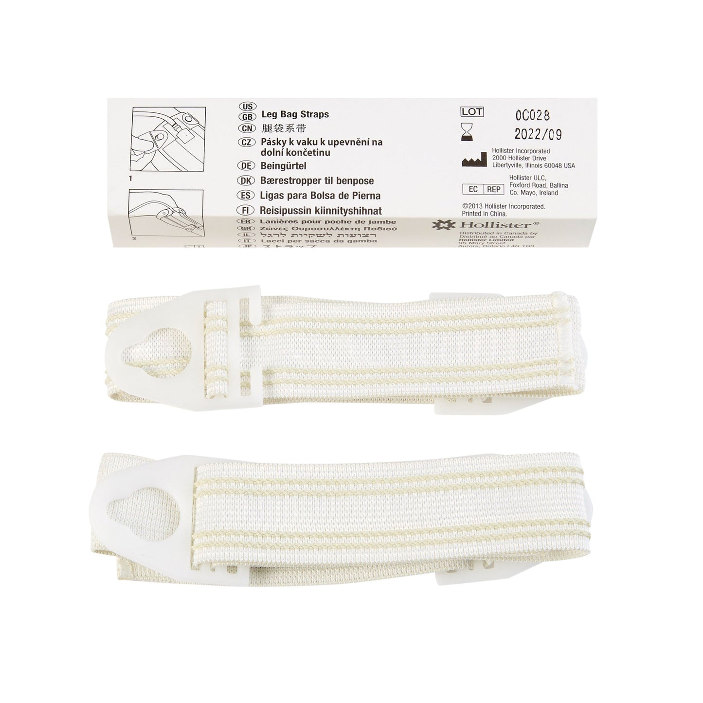 Hollister Leg Strap Medium, 23 Inch, Vinyl, Reusable, Plastic Belt Tabs (359014_BX)