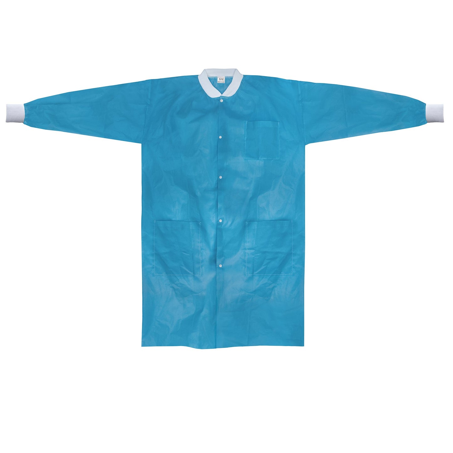 McKesson Lab Coat Blue Small / Medium Knee Length Spunbond Polypropylene Disposable (1207907_BG)