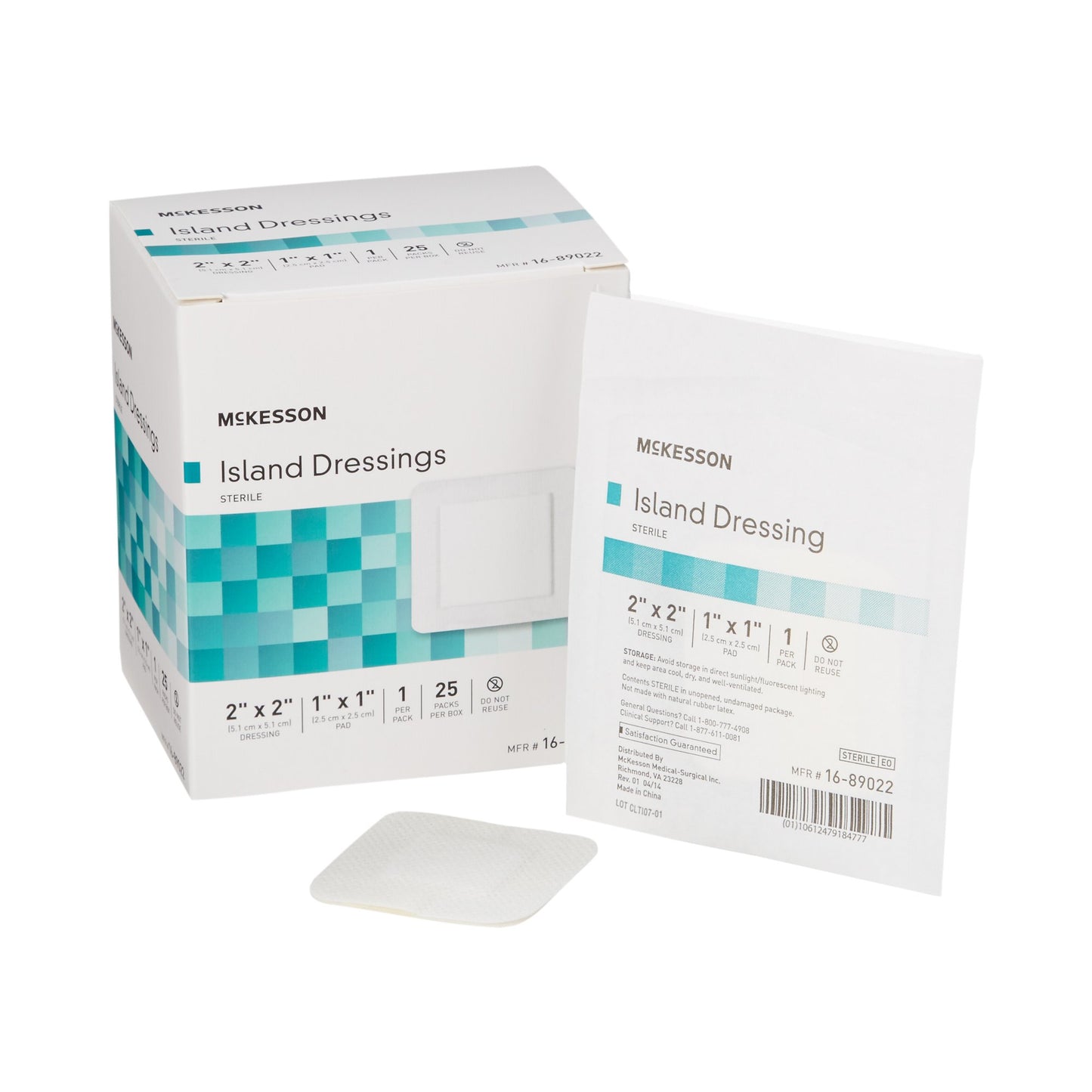 McKesson Island Dressing 2 X 2 Inch Square Sterile (491825_BX)