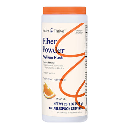 Foster & Thrive™ Fiber Supplement Orange Flavor Powder 20.3 oz. Psyllium Husk (1235081_EA)