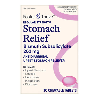 Foster & Thrive™ Anti-Diarrheal 262 mg Strength Chewable Tablet 30 per Box (1235080_CT)