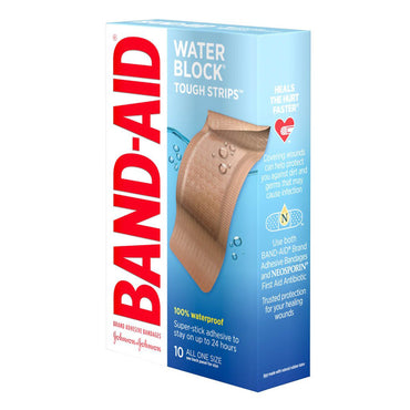 Band-Aid® Water Block® Tough Strips™ XL Adhesive Strip 1-3/4 X 4 Inch Plastic Rectangle Tan Sterile (1228803_BX)