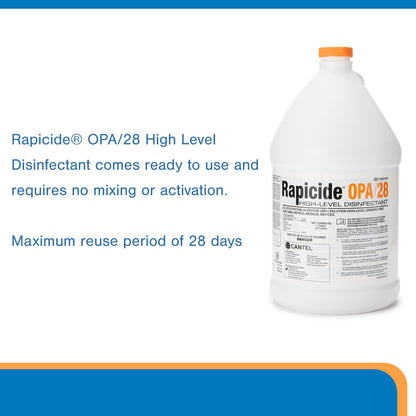 Rapicide™ OPA/28 OPA High-Level Disinfectant RTU Liquid 1 gal. Jug Reusable (835023_CS)