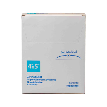 ZeniABSORB Super Absorbent Dressing 4 X 5 Inch Rectangle (1186730_BX)