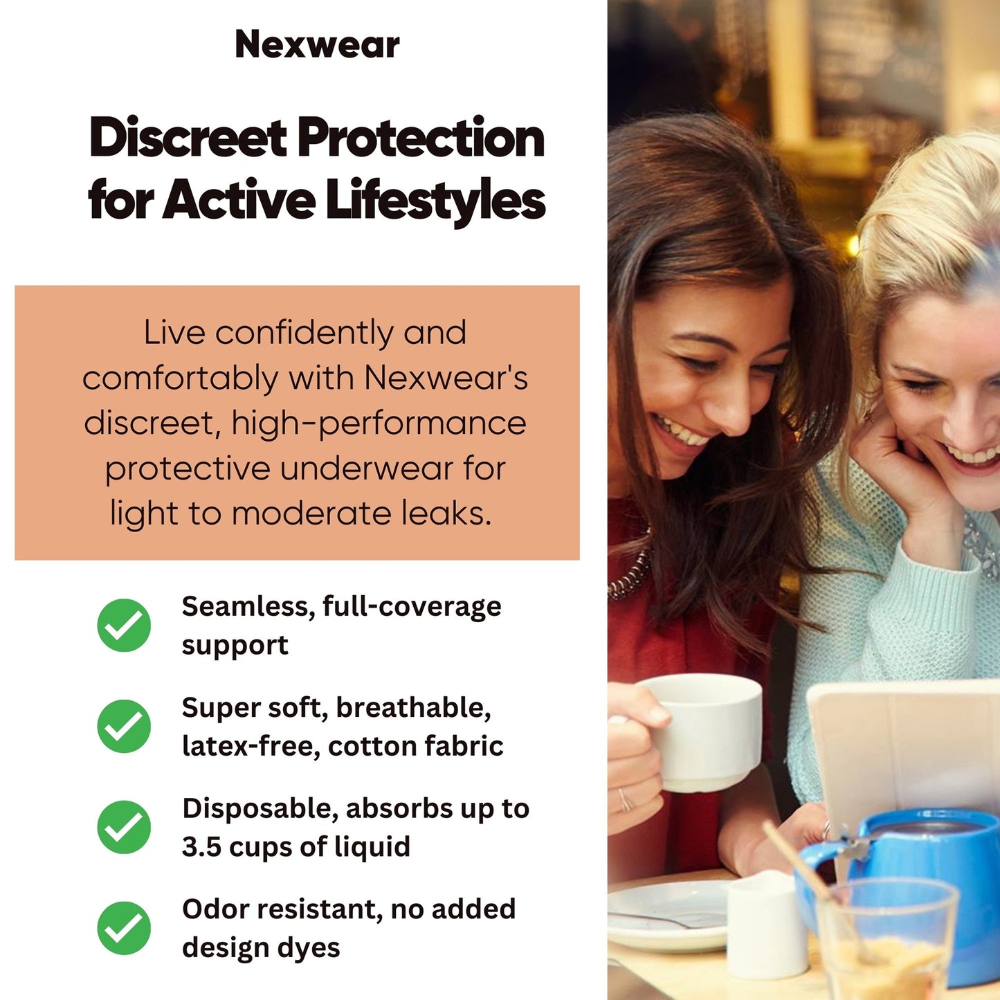 Nexwear Female Adult Absorbent Underwear Pull On X-Large Disposable Moderate Absorbency (1260919_PK)