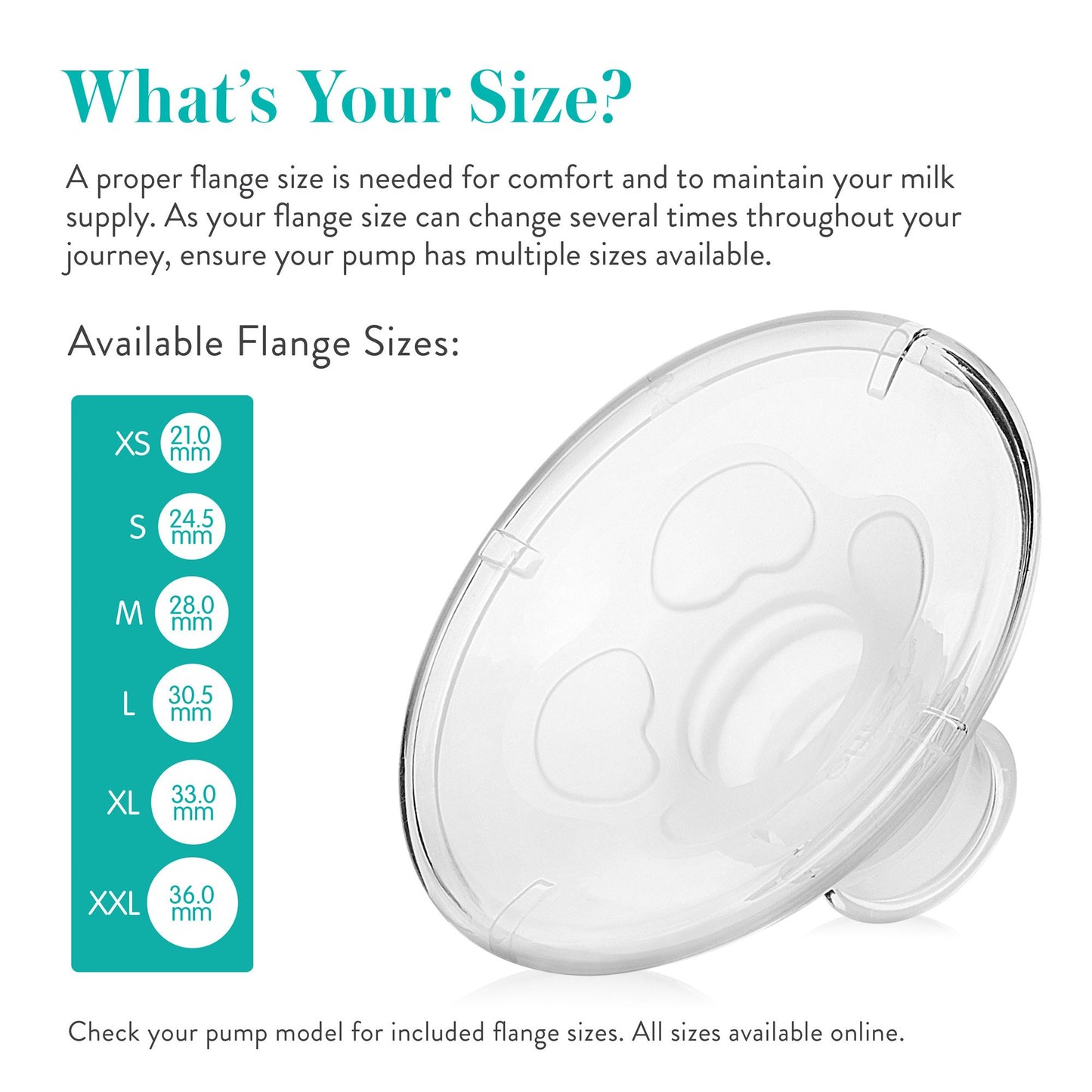Evenflo AdvancedFit™ Flange System For Evenflo Advanced Double Electric Breast Pump (1041162_EA)