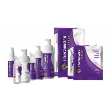 Theraworx® Protect Advanced Hygiene and Barrier System Rinse-Free Skin Cleanser with Silver Foaming 3.4 oz. Pump Bottle Lavender Scent (868197_CS)