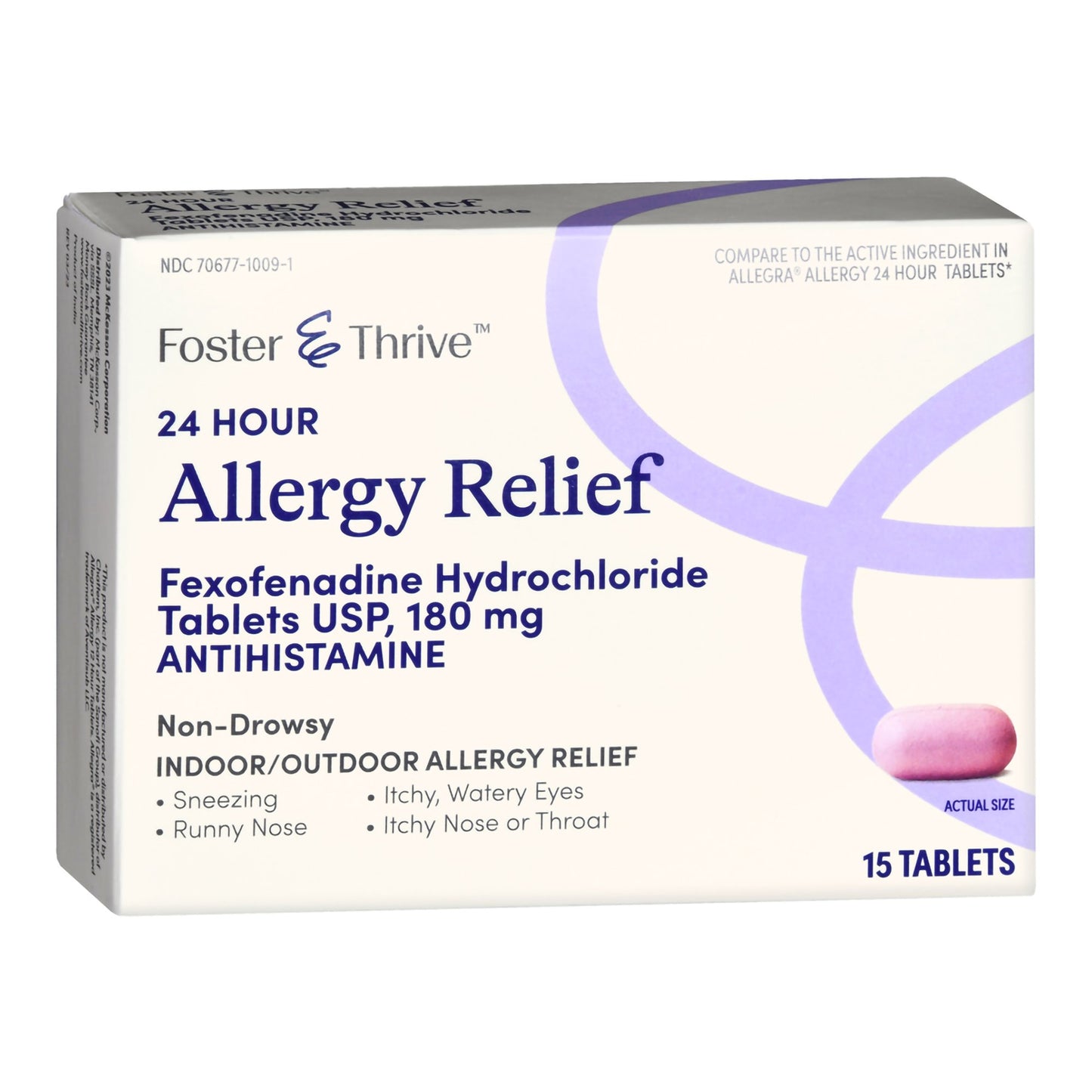 Foster & Thrive™ Allergy Relief 180 mg Strength Tablet 15 per Box (1238969_BX)