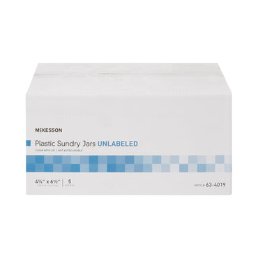 McKesson Sundry Jar 4-1/4 X 6-1/2 Inch Plastic Clear (501997_CS)