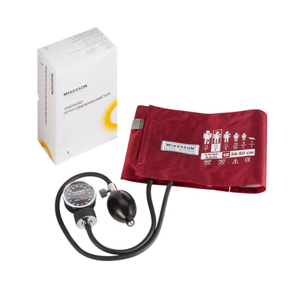 McKesson LUMEON™ Aneroid Sphygmomanometer Unit Large Adult Cuff Nylon Cuff 34 - 50 cm Pocket Aneroid (803187_CS)