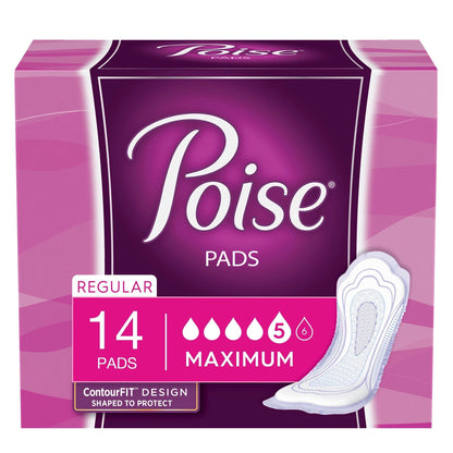 Poise® Bladder Control Pad 12.2 Inch Length Heavy Absorbency Sodium Polyacrylate Core Regular (724111_CS)