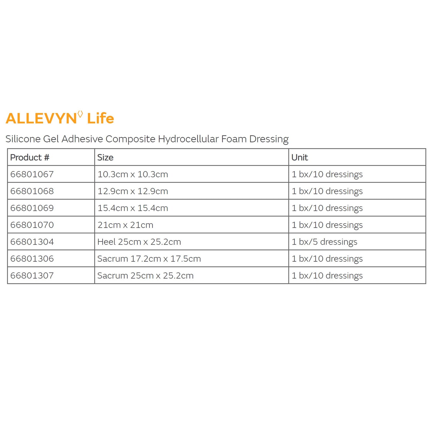 Allevyn Life Foam Dressing 8-1/4 X 8-1/4 Inch With Border Film Backing Silicone Gel Adhesive Quadrilobe Sterile (834488_EA)