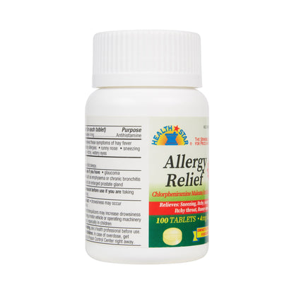 McKesson Brand Allergy Relief 4 mg Strength Tablet 100 per Bottle (880391_CS)