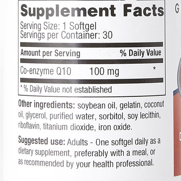 Geri-Care Dietary Supplement Coenzyme Q-10 100 mg Strength Softgel 30 per Bottle (1158246_BT)