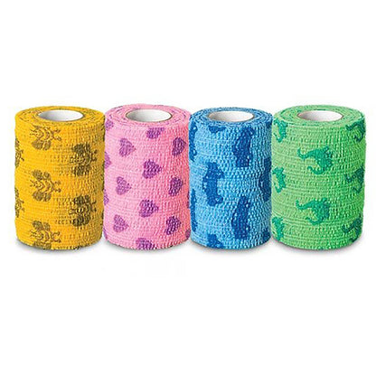 CoFlex® NL Cohesive Bandage 2 Inch X 5 Yard Self-Adherent Closure Kid Design (Assorted Print) NonSterile 12 lbs. Tensile Strength (500605_CS)