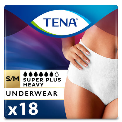 TENA® Women™ Super Plus Female Adult Absorbent Underwear Pull On with Tear Away Seams Small / Medium Disposable Heavy Absorbency (1115186_CS)
