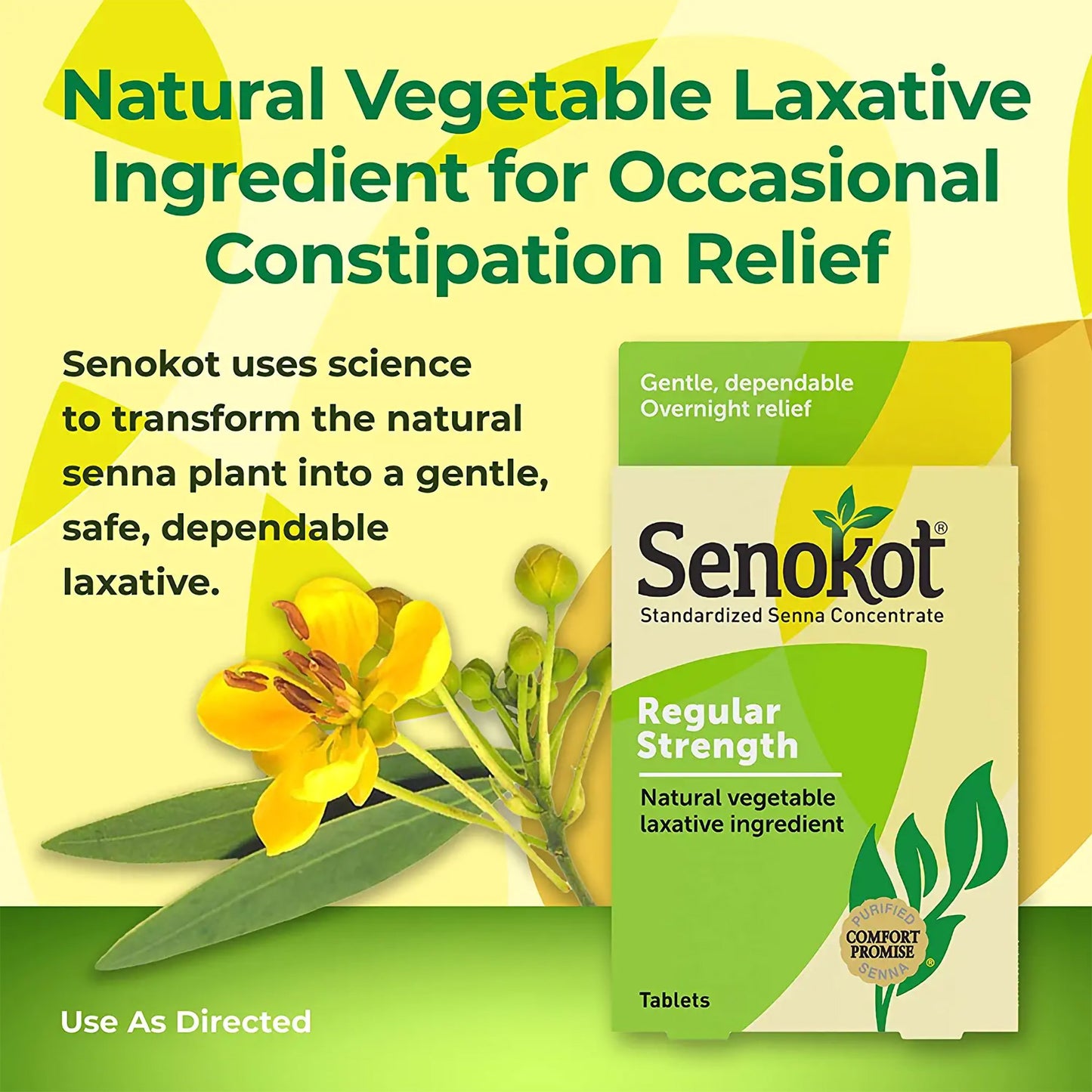 Senokot® Laxative Tablet 50 per Bottle 8.6 mg Strength Sennosides (830858_BT)
