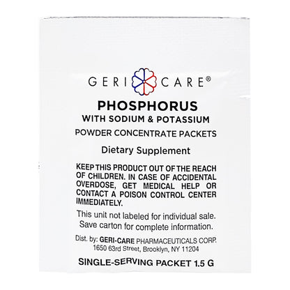 Geri-Care® Dietary Supplement Phosphorus / Sodium / Potassium 250 mg -160 mg - 280 mg Strength Oral Powder 100 per Box Strawberry Flavor (1179898_PK)