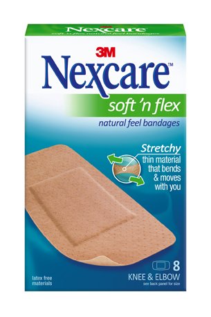 Nexcare™ Soft 'n Flex Adhesive Strip 2 X 4 Inch Fabric Rectangle Tan Sterile (1083962_BX)